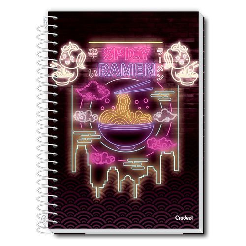 Caderno Universitário Feminino My Collection 20 Matérias Credeal Sortido