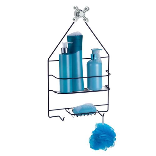 Porta Shampoo Duplo para Pendurar Arthi 2558 Preto