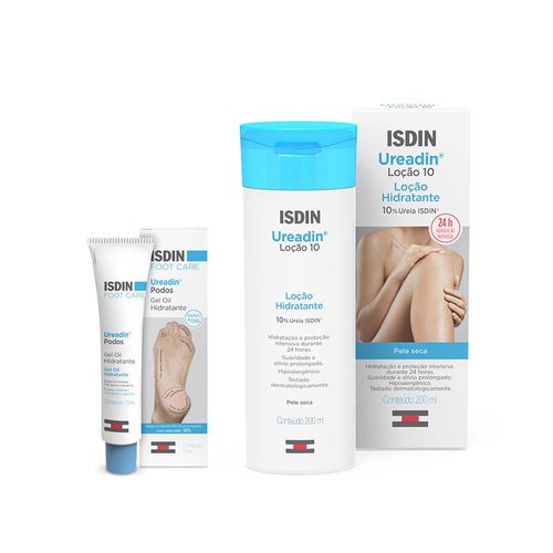 Kit Beleza ISDIN Ureadin 10 Loção Hidratação Intensa 200ml + ISDIN Ureadin Podos Gel Oil Hidratante 75ml