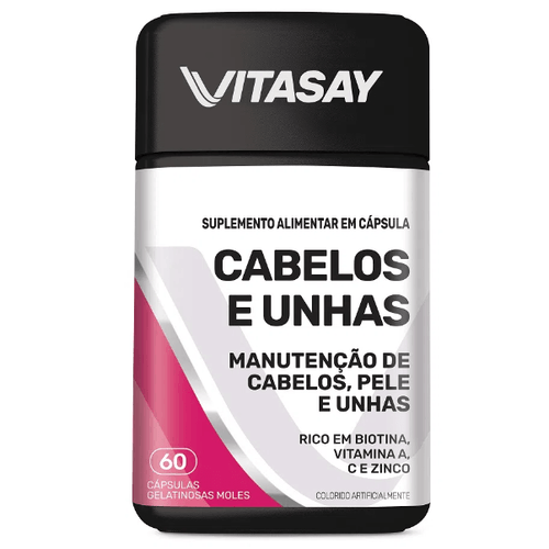 Suplemento Alimentar Vitasay Cabelos e Unhas com 60 comprimidos