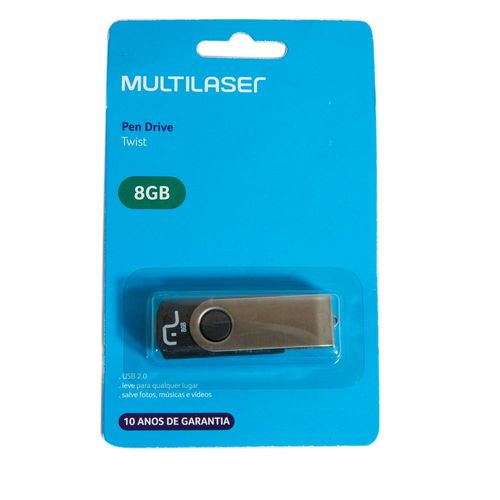Pen Drive 8GB Multilaser Twist PD587