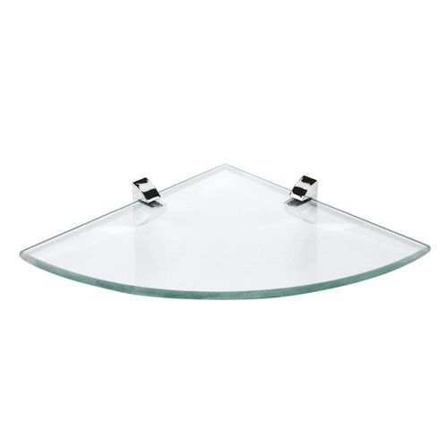 Prateleira Prat-K Vetro Canto 20x20 Suporte Cromado