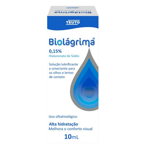 Biolágrima 0,15% Solução Oftálmica Teuto 10Ml