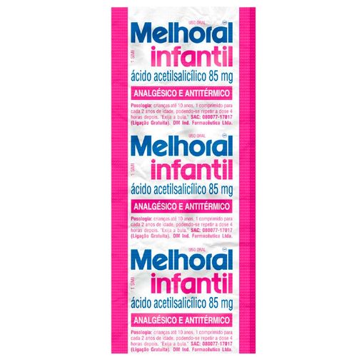 Melhoral Infantil Com 8 Comprimidos