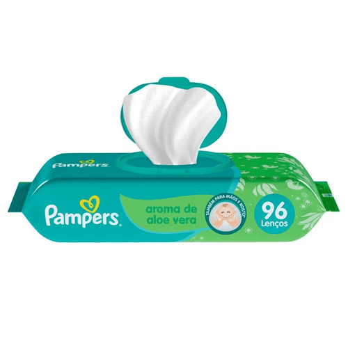 Lenços Umedecidos Pampers Aloe Vera 96 Unidades