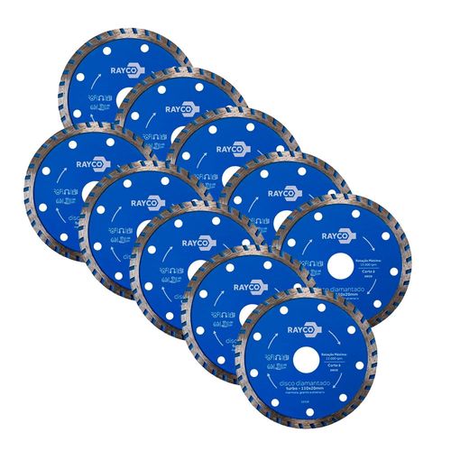 Kit 10 Discos Diamantado Turbo 110mm Rayco 12339