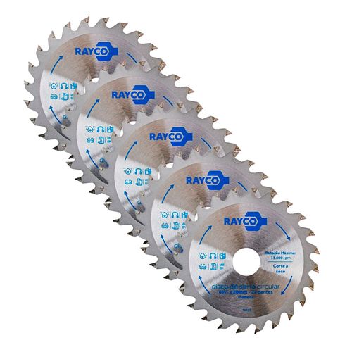 Kit 5 Serras de Vídea 3/8" Rayco 12474