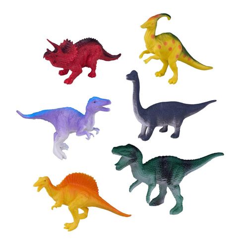 Conjunto 6 Dinossauros Fun World Play&Fun