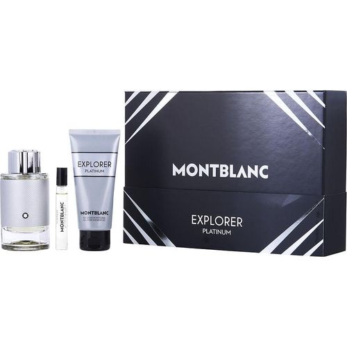 Perfume Masculino Mont Blanc Explorer Platinum EDP Spray 100 Ml&Gel Banho 7 Mini