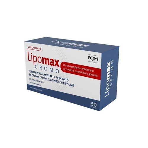 Lipomax Cromo 60 Cápsulas - Auxilia no Metabolismo de Gorduras e Carboidratos