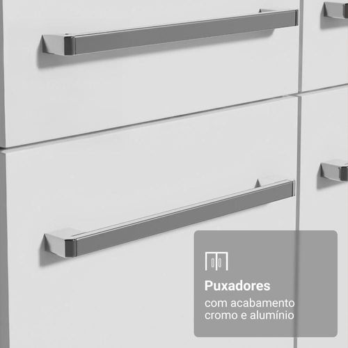 Armário De Cozinha Compacta 156 Cm Branco Emilly Madesa 02