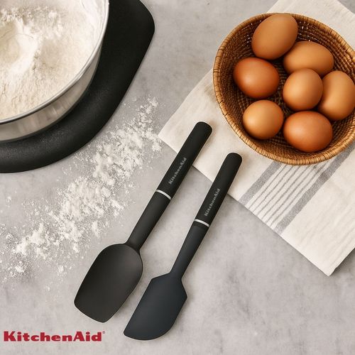 Jogo Espátula Pão Duro e Clássica Silicone Preto KitchenAid