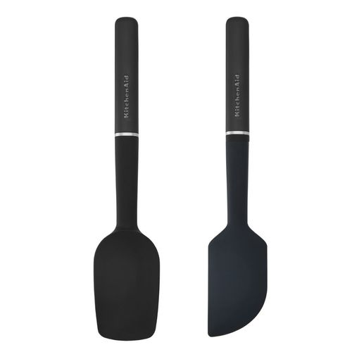 Jogo Espátula Pão Duro e Clássica Silicone Preto KitchenAid