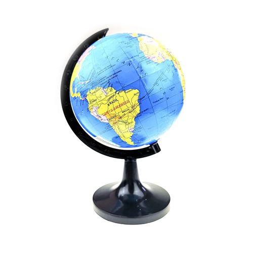 Globo Terrestre Le Base e Régua Preto 14,2cm