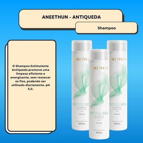 Aneethun Antiqueda Kit 3 Shampoo Estimulante 300ml