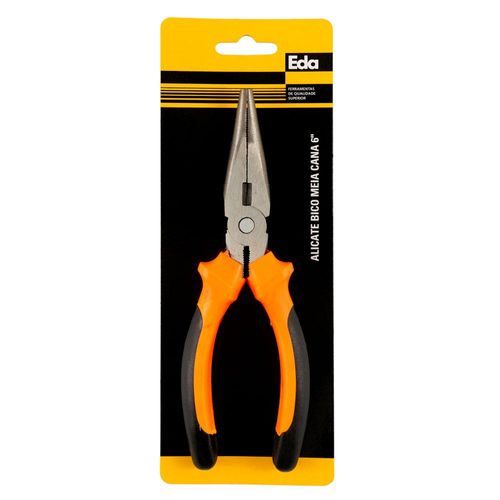 Alicate Bico Meia Cana 6" 8VM Eda Preto