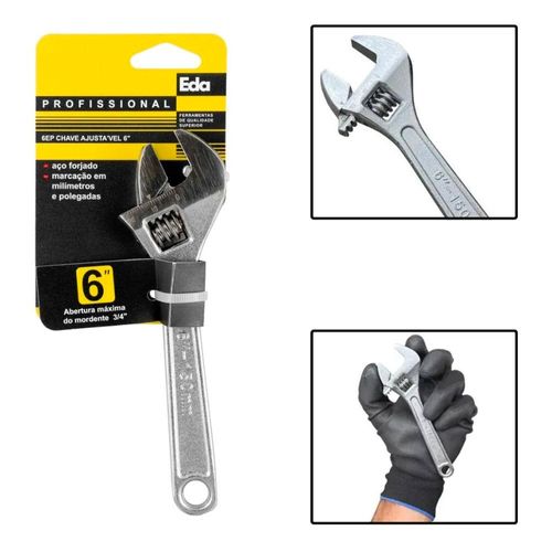 Chave Ajustável Inglesa 6" 6EP Eda