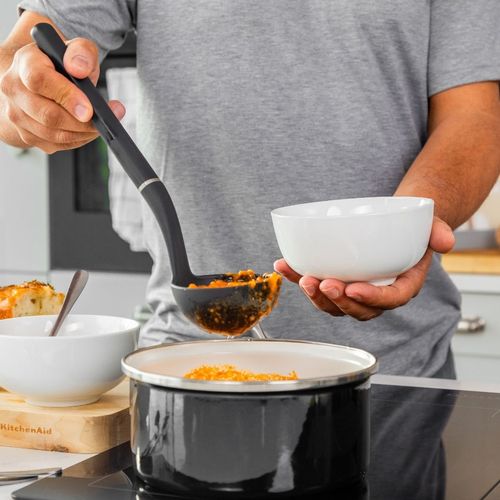 Concha Nylon Sopa Caldo Cozinha Prática Preto KitchenAid