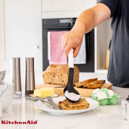 Colher Perfurada para Servir Nylon Multiuso Branca KitchenAid
