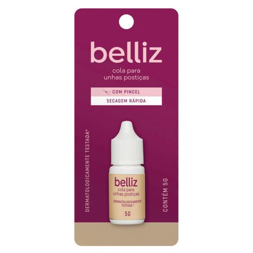 Cola para Unhas Postiças Belliz com Pincel 5g
