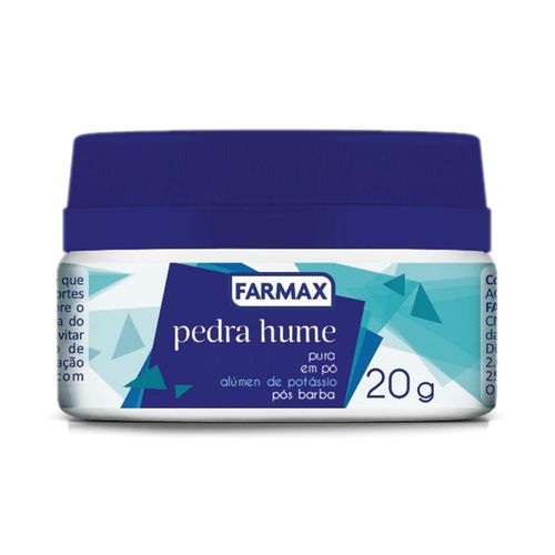 Pedra Hume Pura em Pó Farmax Pote 20g