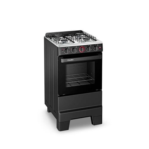 Fogão Esmaltec Ideal Super 4 Bocas Preto Bivolt 0104002934