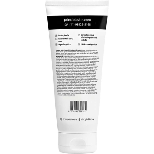 Protetor Solar Corporal Princípia FPS 35 15% Mix de Filtros UV + 2% Niacinamida PS-03 com 200ml
