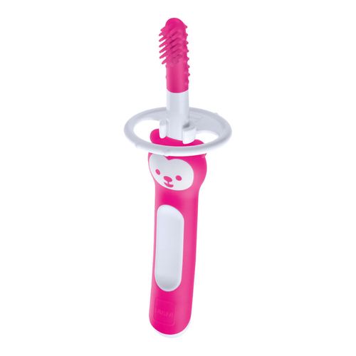Escova Dental Mam Babys Massaging Brush + 3 meses Girls (Cores Diversas)