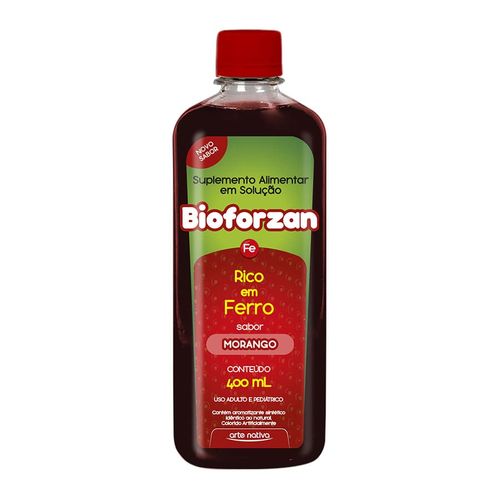 Suplemento Bioforzan Arte Nativa Morango com 400ml