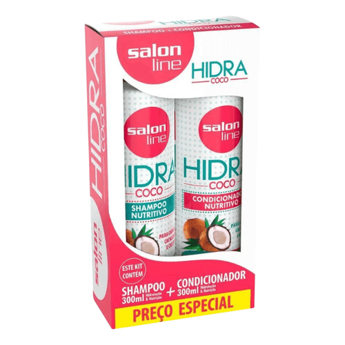 Kit Salon Line Hidra Coco Shampoo 300mL +Condicionador 300mL