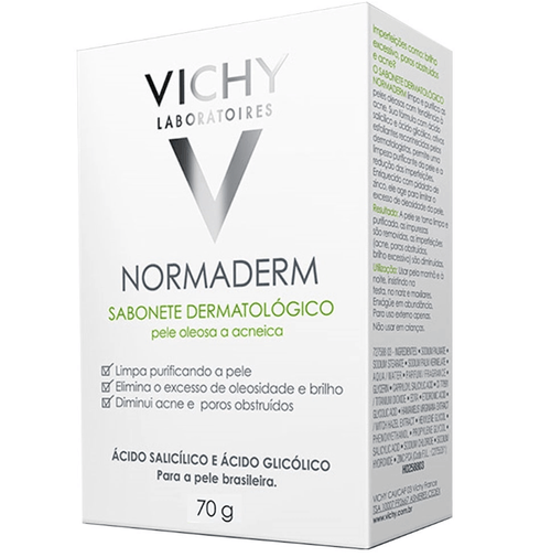 Normaderm Sabonete Pele Oleosa  Acneica Vichy 70G