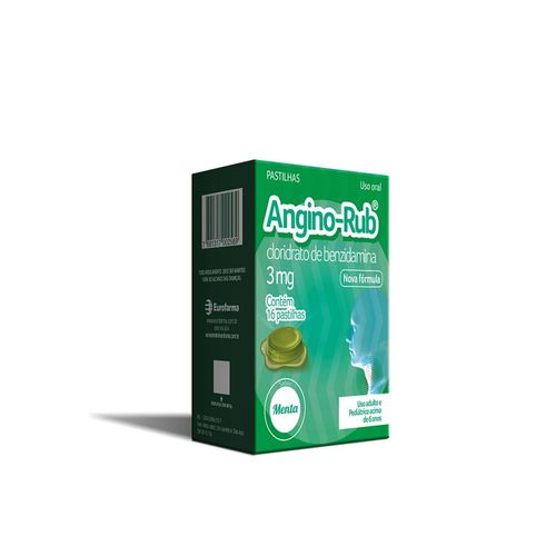 Angino-Rub Pastilhas Sabor Menta com 16 Pastilhas