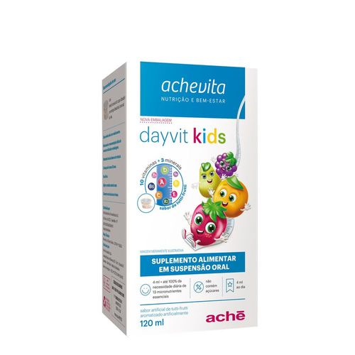 Dayvit Kids 1+ Suspensao Oral Tutti-Frutti 120Ml