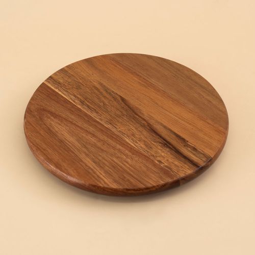 Tábua Com Base Giratória De Acácia 25Cm - Oikos