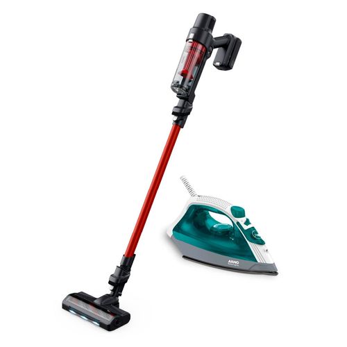 Kit Aspirador de Pó Vertical sem Fio Xpert 7.60 RH6A Bivolt com Ferro de Passar Steamgliss FSGP 127V Arno