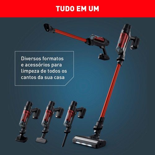 Kit Aspirador de Pó Vertical sem Fio Xpert 7.60 RH6A Bivolt com Ferro de Passar Steamgliss FSGP 127V Arno
