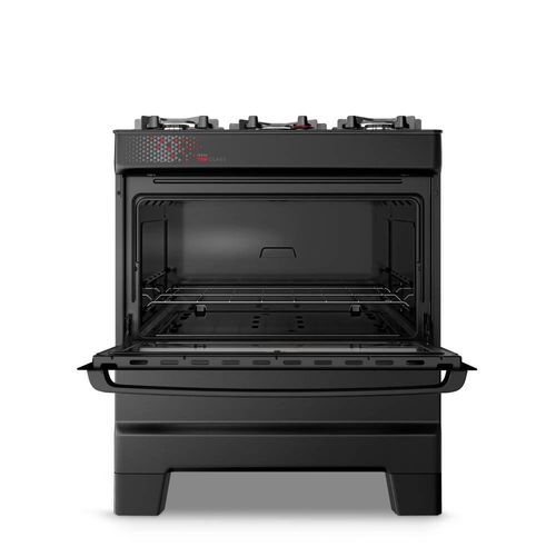 Fogão Esmaltec Ideal Top Glass 5 Bocas Preto Bivolt 0104003080