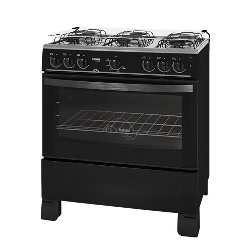 Fogão Itatiaia Waves 6 Bocas All Black Bivolt 3700000057