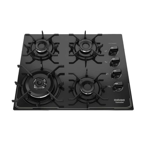 Cooktop Itatiaia Itamaster 4 Bocas Vidro Preto Bivolt 3700000341