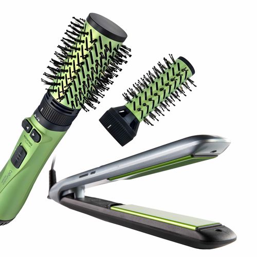 Escova Rotating Nutrah e Prancha de Cabelo Shine Nutrah Be Emotion