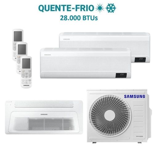 Ar Condicionado Multi Tri Split HW e K7 Samsung Wind Free 28000 BTU (2x12000+1x24000) Quente e Frio Inverter R410 220V