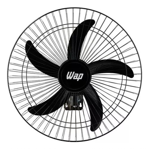 Ventilador Parede WAP Rajada Pro 60cm 5 Pás Preto Bivolt FW00666