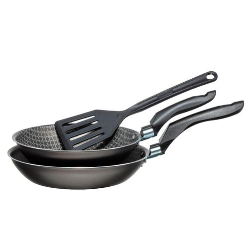 Conjunto com 2 Frigideiras 16 e 20cm Antiaderente Prestige Marcolar Preto