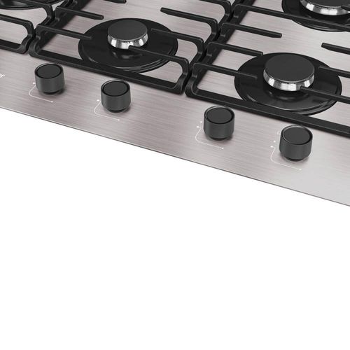 Cooktop Mueller 5 Bocas Alumínio Tripla Chama Com Grade Dupla Bivolt MCG5BL