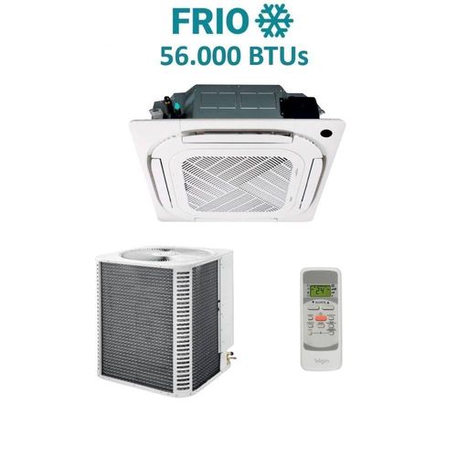 Ar Condicionado Split Cassete 4 Vias Elgin 56000 BTUs Frio Inverter 220V R32 KVFI60C2NA