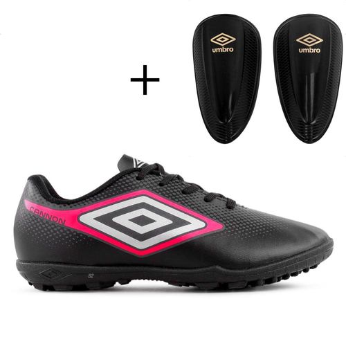 Chuteira Society Umbro Cannon Jr Infantil + Caneleira