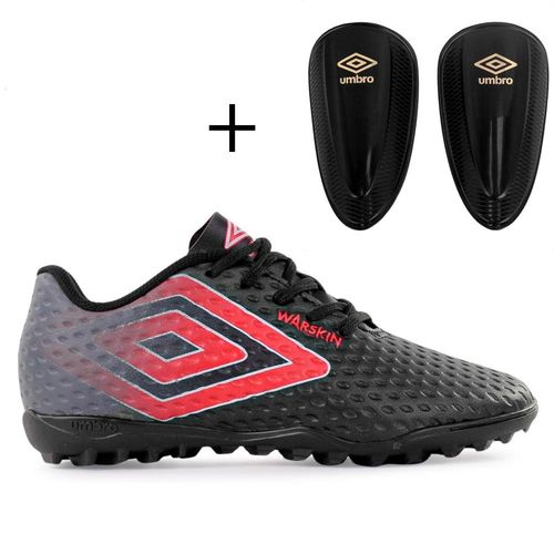 Chuteira Society Umbro Warskin Jr + Caneleira