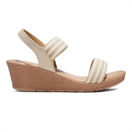 Sandália Usaflex Plataforma Multimateriais Feminina