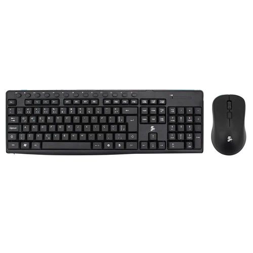 Teclado com Mouse sem Fio Office 5+ Preto