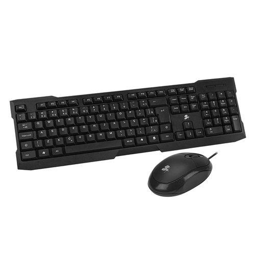 Teclado com Mouse USB 5+ Santana KC500 Preto